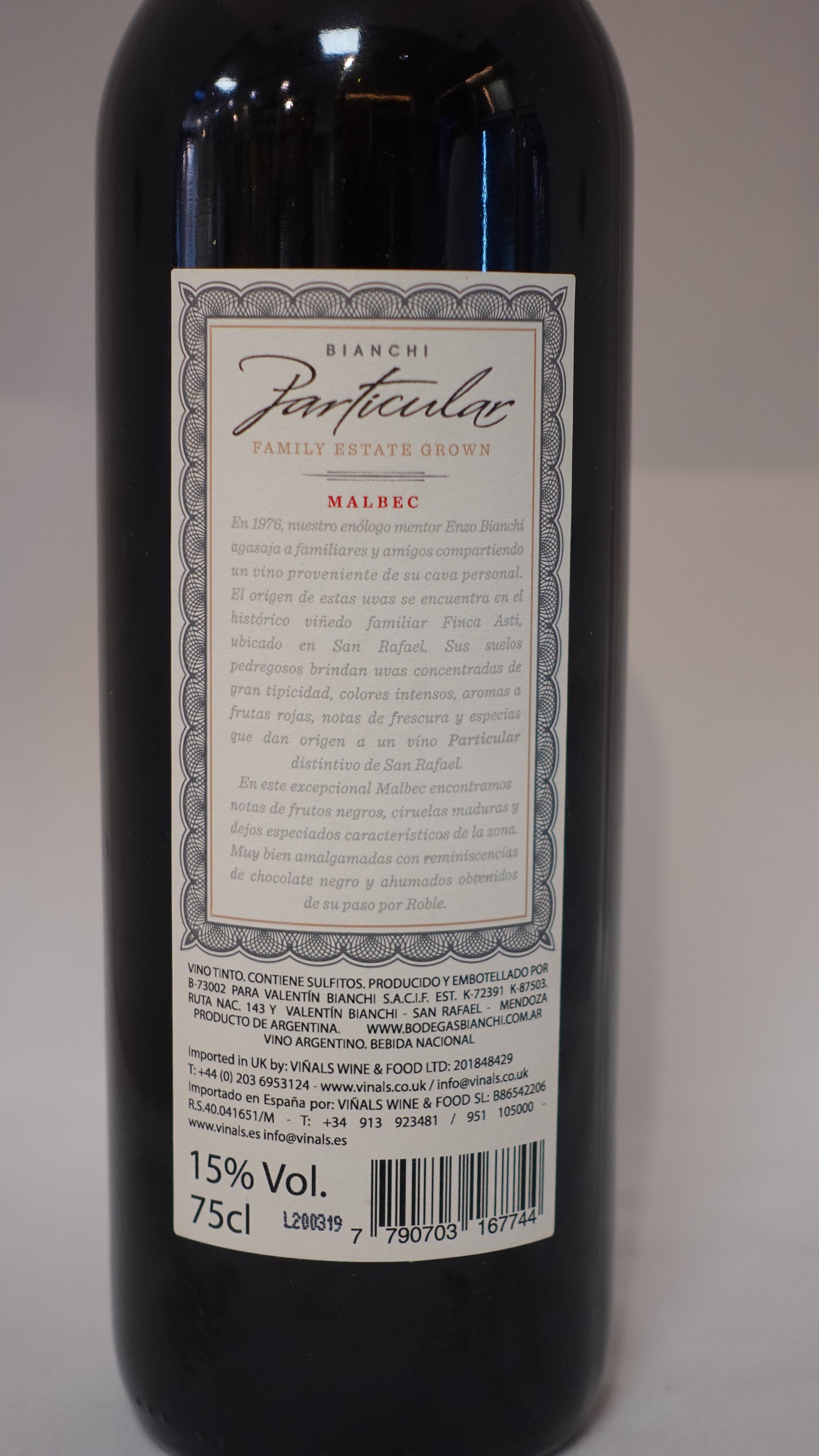 Bianchi Particular MALBEC  Family Estate Crown