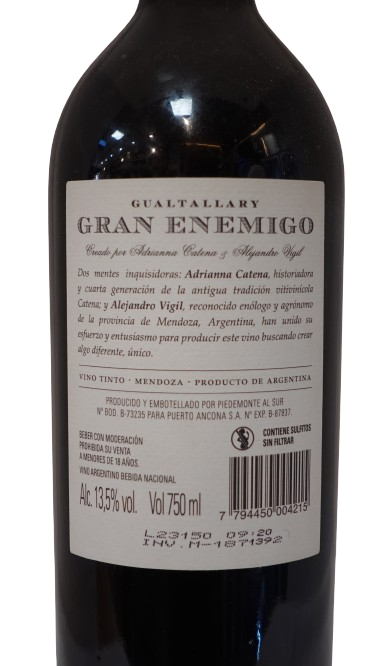 Gran Enemigo Gualtallary 2019