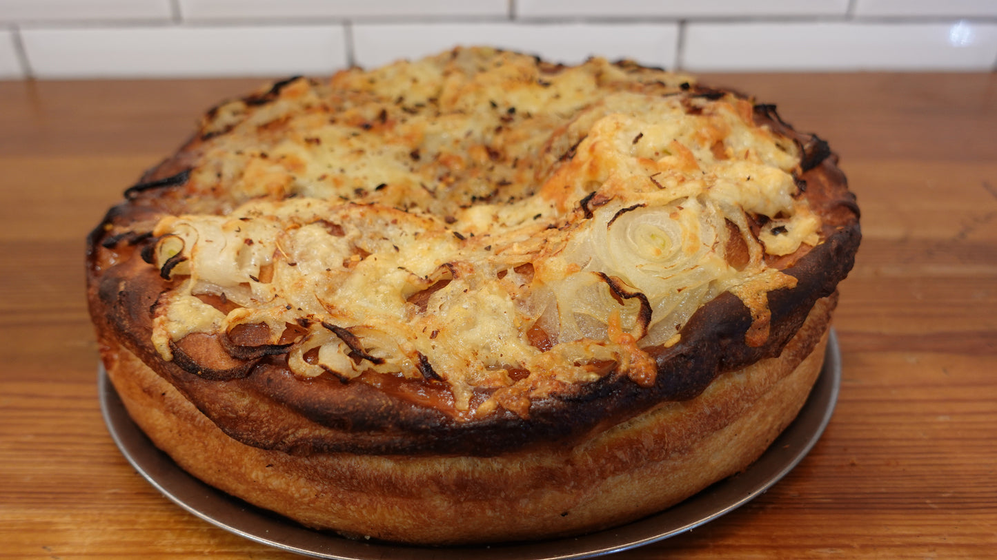 Quiche de queso gallego y cebolla