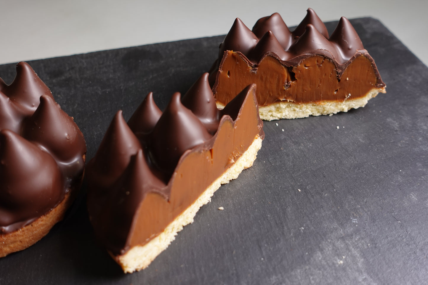 Tartaleta de chocolate y dulce de leche